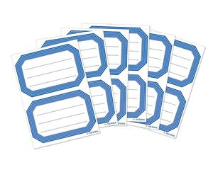 HERMA Sachet de 12 étiquettes pour cahiers 6 feuilles Cadre bleu 82 x 55 mm