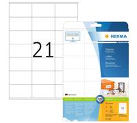 HERMA Self Adhesive Address Mailing Labels, 21 Labels Per A4 Sheet, 525 Labels F