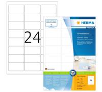 HERMA Self Adhesive Address Mailing Labels, 24 Labels Per A4 Sheet, 2400 Labels