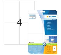 HERMA Self Adhesive Multi-Purpose Labels, 4 Labels Per A4 Sheet, 40 Labels For L