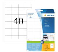 HERMA Self Adhesive Multi-Purpose Labels, 40 Labels Per A4 Sheet, 1000 Labels Fo