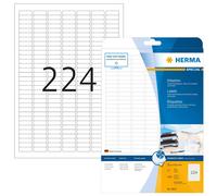 HERMA Self Adhesive Multipurpose Inkjet Labels, 224 Labels per A4 Sheet, 25 Shee