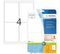 HERMA Self Adhesive Parcel Shipping Labels, 4 Labels Per A4 Sheet, 100 Labels Fo