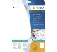 HERMA Self Adhesive Parcel Shipping Labels + Delivery Note, 1 Label Per A4 Sheet