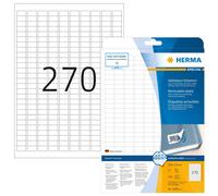 HERMA Self Adhesive Removable Multi-Purpose Labels, 270 Labels Per A4 Sheet, 675