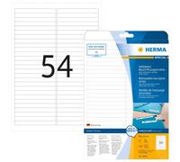 HERMA Self Adhesive Removable Multi-Purpose Labels, 54 Labels Per A4 Sheet, 1350