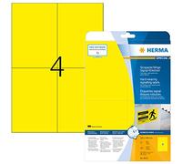 Herma Special A4 105x148mm Fort Adhesive Plaques signalétiques - Jaune (Lot de 100)