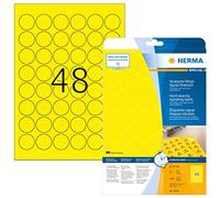 Herma Special A4 30mm rond Etiquette de signalisation adhésion forte - Jaune (Lot de 1200)