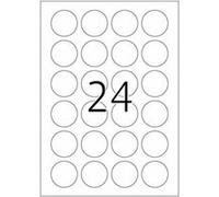 HERMA Special - Blanc - diamètre 40 mm 600 étiquette(s) (25 feuille(s) x 24 étiquettes en film de sécurité/étanchéité mat autocollant permanent Blanc G
