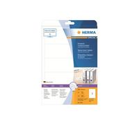Herma Étiquettes classeur 5032 – non-adhésif, enduit, perforé, blanc 54 x 190 mm 125 étiquettes