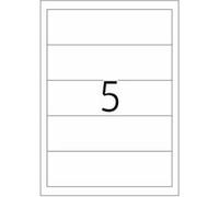 HERMA Special - Carton - non-adhésif - enduit - perforé - blanc - 54 x 190 mm 125 étiquette(s) (25 feuille(s) x 5 étiquettes pour dossiers G