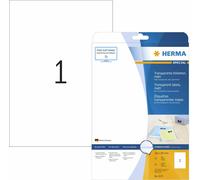 HERMA Special - Mat - adhésif permanent - transparent - A4 (210 x 297 mm) 25 étiquette(s) Étiquettes de film