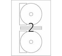 HERMA Special Maxi - Papier - haute-brillance - auto-adhésif permanent - blanc - diamètre 116 mm 50 étiquette(s) (25 feuille(s) x 2) étiquettes pour CD/DVD Blanc G