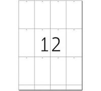 Special - Non-adhésif - perforé - blanc - 52.5 x 93.5 mm 1200 étiquette(s) (100 feuille(s) x 12 étiquettes
