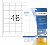 HERMA Special - Papier - mat - adhésif sensible à la pression repositionnable - blanc - 45.7 x 21.2 mm 1200 étiquette(s) (25 planches x 48) d'étiquettes