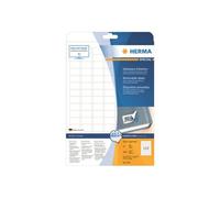 HERMA Special - Papier - mat - auto-adhésif amovible - blanc - 25.4 x 16.9 mm 2800 étiquette(s) (25 feuille(s) x 112) étiquettes