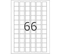 HERMA Special - Papier - mat - auto-adhésif amovible - blanc - 25.4 x 25.4 mm 1650 étiquette(s) (25 feuille(s) x 66) étiquettes Blanc G