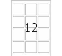 HERMA Special - Papier - mat - auto-adhésif amovible - blanc - 60 x 60 mm 300 étiquette(s) (25 feuille(s) x 12 étiquettes G