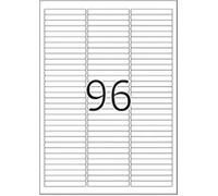 HERMA Special - Papier - mat - auto-adhésif amovible - blanc - 63.5 x 8.5 mm 2400 étiquette(s) (25 feuille(s) x 96) étiquettes Blanc G
