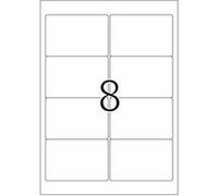 HERMA Special - Papier - mat - adhésif sensible à la pression, amovible - blanc - 96 x 63.5 mm 800 étiquette(s) (100 feuilles x 8) étiquettes