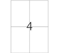 HERMA Special - Papier - mat - auto-adhésif amovible - blanc - A6 (105 x 148 mm) 100 étiquette(s) (25 feuille(s) x 4) étiquettes Blanc G