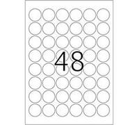 HERMA Special - Papier - mat - auto-adhésif amovible - blanc - diamètre 30 mm 1200 étiquette(s) (25 feuille(s) x 48) étiquettes Blanc G