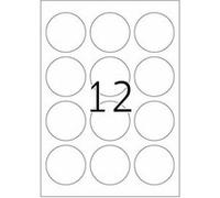 HERMA Special - Papier - mat - auto-adhésif amovible - blanc - diamètre 60 mm 1200 étiquette(s) (100 feuille(s) x 12) étiquettes Blanc G