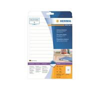 HERMA Special - Papier - mat - auto-adhésif permanent - blanc - 192 x 16.9 mm 400 étiquette(s) (25 feuille(s) x 16 étiquettes de dossiers opaques