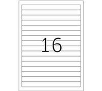 Special - Papier - mat - auto-adhésif permanent - blanc - 192 x 16.9 mm 400 étiquette(s) (25 feuille(s) x 16 étiquettes de dossiers opaques