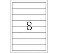 HERMA Special - Étiquettes en papier opaques mates autocollantes permanentes pour dossiers - blanc - 192 x 34 mm 800 étiquette(s) ( 100 feuille(s) x 8 )
