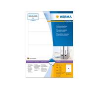 HERMA Special - Papier - mat - auto-adhésif permanent - blanc - 192 x 59 mm 400 étiquette(s) (100 feuille(s) x 4) étiquettes de dossiers opaques