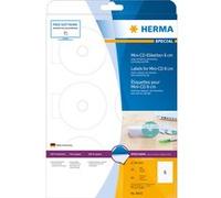Herma Étiquettes CD Mini 8619 – diamètre 78 A4, 60 pièces, blanc