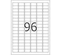 HERMA Special - Papier - mat - auto-adhésif permanent - enduit - blanc - 30.5 x 16.9 mm - 90 g/m² - 2400 étiquette(s) (25 feuille(s) x 96) étiquettes Blanc G