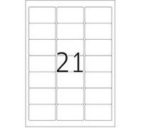 HERMA Special - Papier - mat - auto-adhésif permanent - enduit - blanc - 63.5 x 38.1 mm - 90 g/m² - 525 étiquette(s) (25 feuille(s) x 21) étiquettes adresses Blanc G