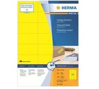 HERMA Special - Papier - mat - auto-adhésif permanent - jaune - 70 x 37 mm 2400 étiquette(s) (100 feuille(s) x 24) étiquettes G