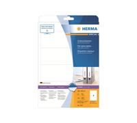 HERMA Special - Papier - mat - auto-adhésif permanent - perforé - blanc - 192 x 59 mm 100 étiquette(s) (25 feuille(s) x 4) étiquettes de dossiers opaques Blanc G
