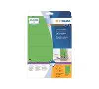 HERMA Special - Papier - mat - auto-adhésif permanent - perforé - vert - 192 x 61 mm 80 étiquette(s) (20 feuille(s) x 4) étiquettes de dossiers opaques