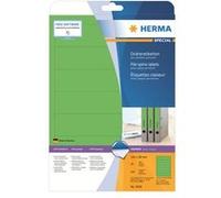 HERMA Special - Papier - mat - auto-adhésif permanent - vert - 192 x 38 mm 175 étiquette(s) (25 feuille(s) x 7 étiquettes de dossiers opaques G
