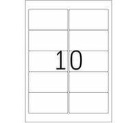 HERMA Special - Papier - mat - auto-adhésif repositionnable - blanc - 96 x 50.8 mm 250 étiquette(s) (25 feuille(s) x 10 étiquettes adresses Blanc G