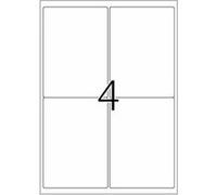 HERMA Special - Papier - mat - auto-adhésif repositionnable - blanc - 99.1 x 139 mm 100 étiquette(s) (25 feuille(s) x 4 étiquettes adresses Blanc G