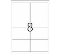 HERMA Special - Papier - mat - auto-adhésif repositionnable - blanc - 99.1 x 67.7 mm 800 étiquette(s) (100 feuille(s) x 8 étiquettes adresses Blanc G