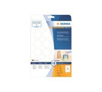 HERMA Special - Polyester - auto-adhésif - transparent - diamètre 40 mm 600 étiquette(s) (25 feuille(s) x 24 étiquettes de sécurité / d'étanchéité