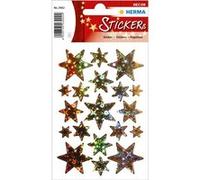 HERMA Sticker de Noël DECOR 'étoiles', or, holographie G