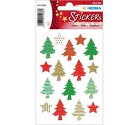 HERMA 15266 Lot de 48 autocollants de Noël en papier mat pour décoration de Noël, cadeaux, bricolage, calendrier de l'Avent Multicolore