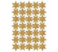 Herma - sticker de noel étoiles, doré, à paillettes 1x 35 sticks 3911 doré G