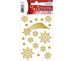 HERMA Sticker de Noël MAGIC "Sterne & Schweif", glittery