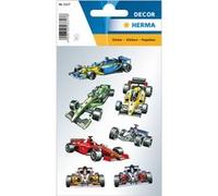 Herma 3317 Lot de 21 Autocollants de Formule 1 pour Voiture de Course F1 Motif Voiture de Course Véhicule de Course Étiquettes Enfants pour Album Photo, Journal Intime, Scrapbooking, Anniversaire,