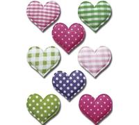 Herma - Sticker Magic Coeurs Etoffe 8 Sticks 1 Feuille 85x120mm 6288