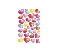 HERMA 3256 Lot de 32 petits autocollants en forme de cœur à paillettes en forme de cœur pour Saint-Valentin, amour, mariage, anniversaire, scrapbooking, décoration, cadeau, lettres, bricolage