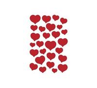 Herma Autocollants 3254 – Cœurs Saint‑Valentin, 27 autocollants, film mat, motif permanent